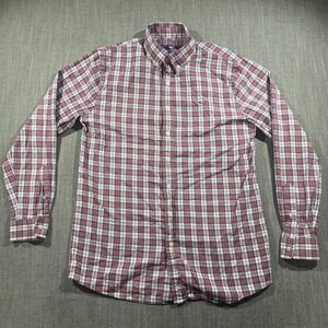 Vineyard Vines Whale Shirt Mens XL Red Plaid Long Sleeve Button Down Cotton